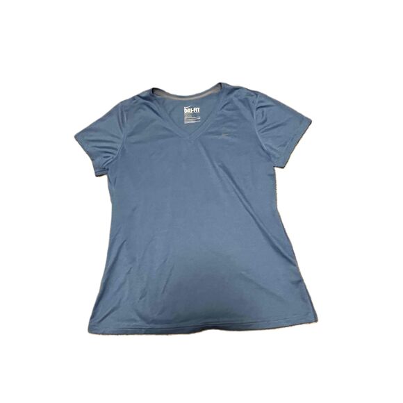 Nike Tops - Womens Blue Athletic Dri-Fit V-Neck T-Shirt Size XL